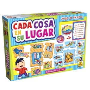 IM243- Cada cosa en su lugar. DIDACTICOS EDUCATIVOS. Edad: a partir de 3 años Participantes: de 1 a 4 Medidas de la caja: 27 x 19.5 x 3.5 cm Juego de encastre.IMPLAS.( +INFO PDF)