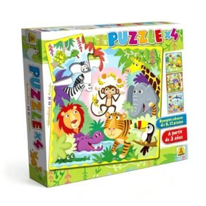 IM24 - Animalitos en el mundo PUZZLE (CAJA X8) Animalitos en el mundo contiene 4 puzzles con animalitos en diferentes ambientes y hábitats.