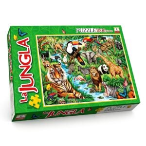 IM309- La jungla. Contiene 1 puzzle de 1000 piezas Medidas del puzzle 48 x 68 cm Medidas de la caja 34.5 x 22.4 x 4.4 cm Puzzle. Ilustración. IMPLAS PUZZLE CAJAX8.