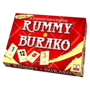 *IM465 - JUEGO BURAKO RUMMY Contiene Participantes: 2 a 4 jugadores Edad: a partir de 10 años Medidas de la caja 37.5 x 26 x 4,3 cm Juego de Rummy Burako. Linea de Lujo