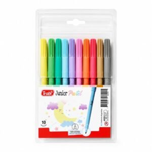 -JX10P- MARCADORES INFANTILES JUNIOR TRABI X10 PASTEL BLISTER