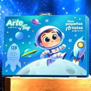*56578- SET ARTE TINY ASTRONAUTA VALIJA RÍGIDO 128 PIEZAS 35X25X5 "para pequeños artistas" +INFO+FOTOS