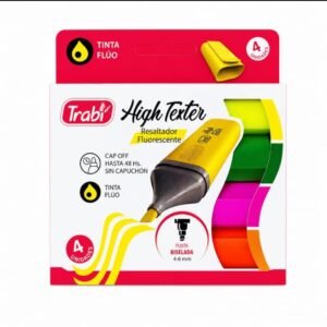 RESFX4- Resaltador X 4 Flúo High Texter Trabi surtido PUNTA BISELADA