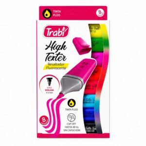RESFX8- Resaltador High Texter Trabi Flúo surtido x8